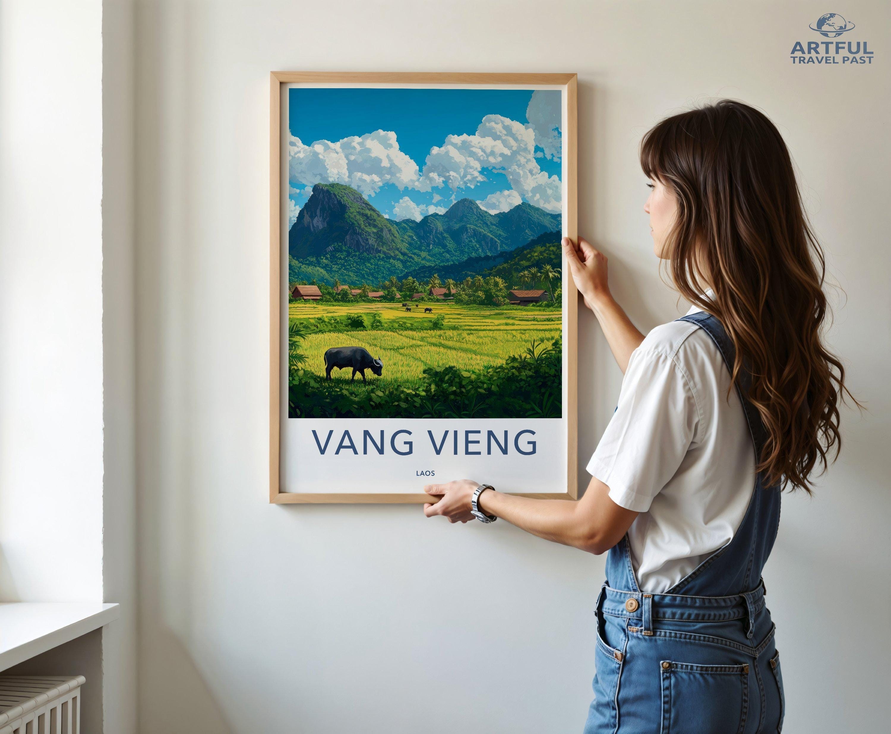 Vang Vieng Poster - Laos Wall Art