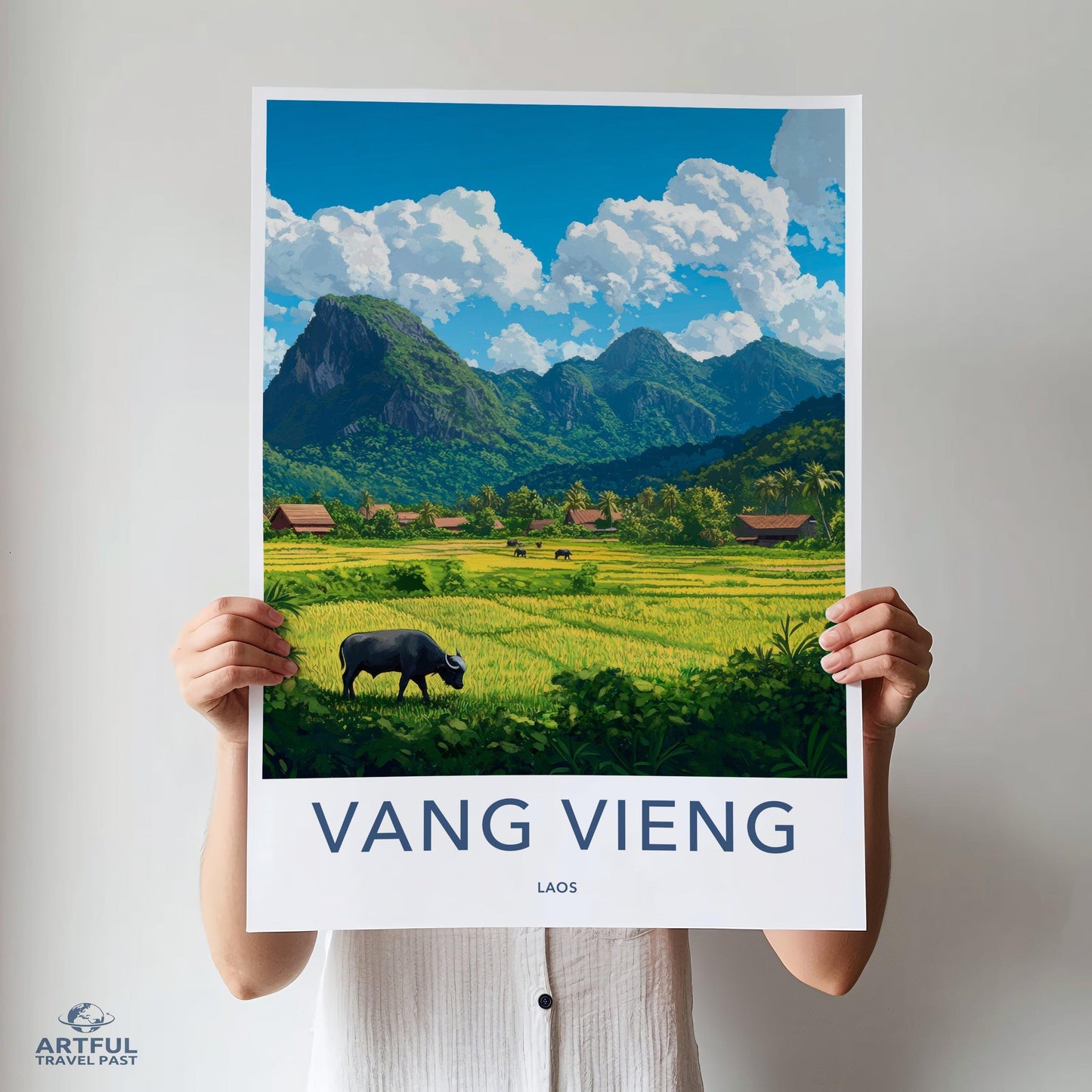 Vang Vieng Poster - Laos Wall Art