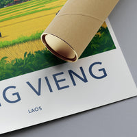 Vang Vieng Poster - Laos Wall Art