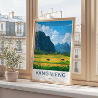 Vang Vieng Poster - Laos Wall Art