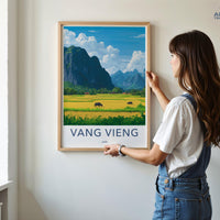 Vang Vieng Poster - Laos Wall Art