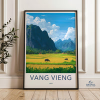 Vang Vieng Poster - Laos Wall Art