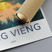 Vang Vieng Poster - Laos Wall Art