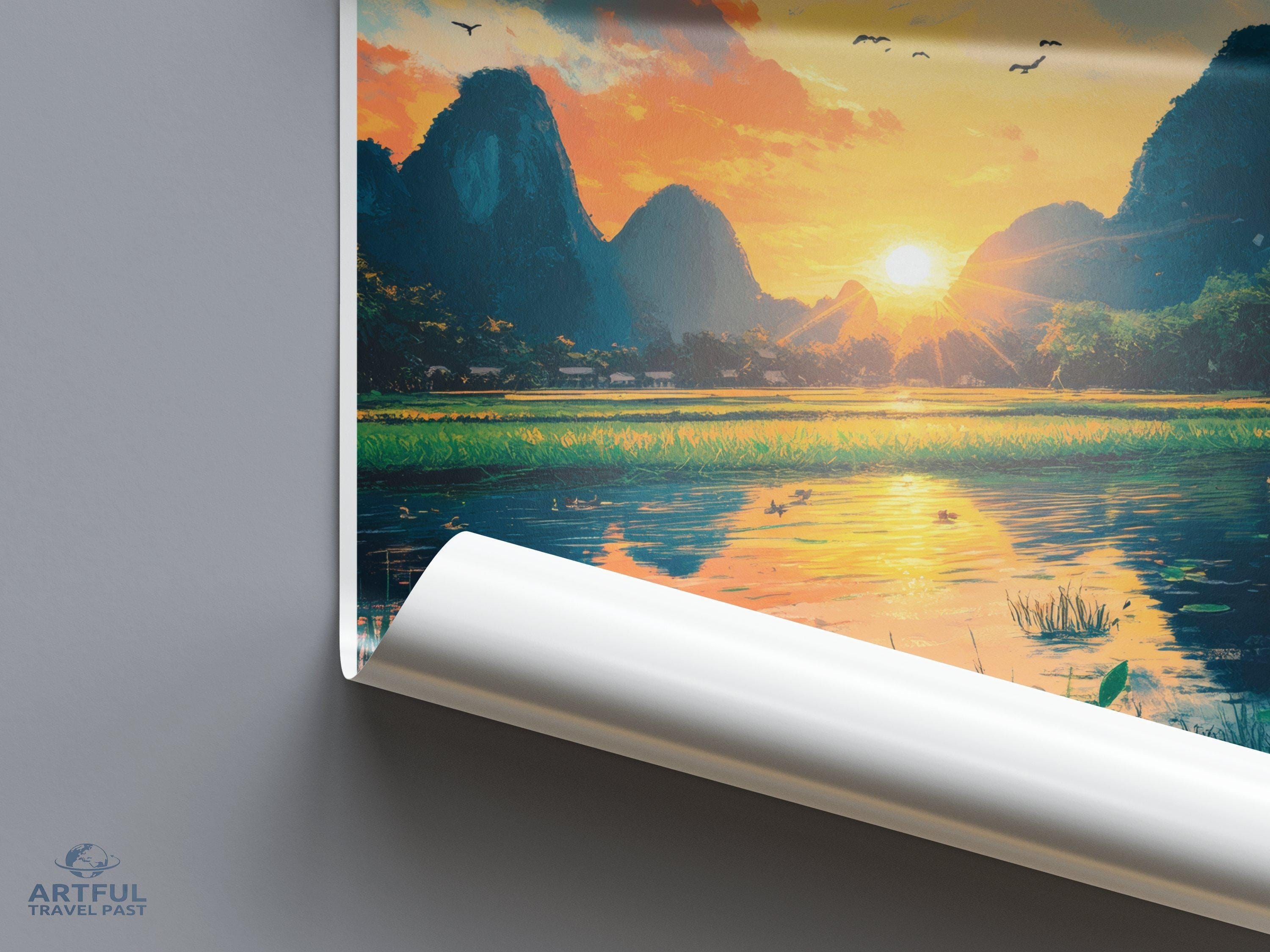 Vang Vieng Poster - Laos Wall Art