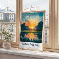 Vang Vieng Poster - Laos Wall Art