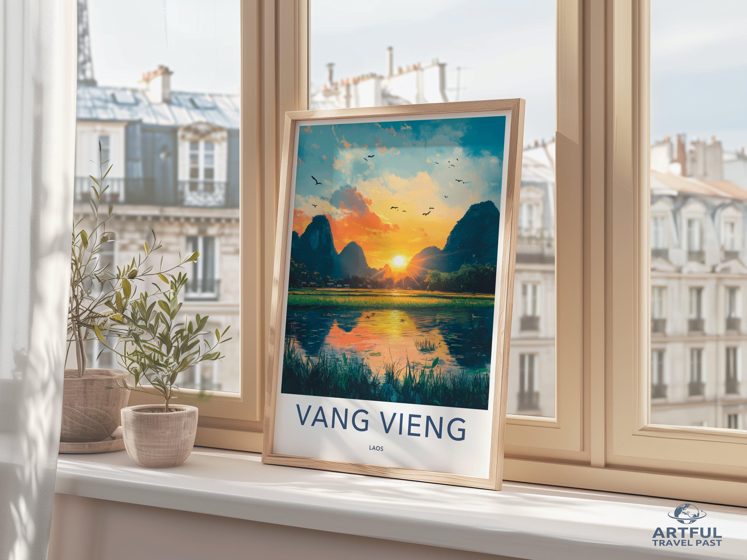 Vang Vieng Poster - Laos Wall Art