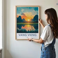 Vang Vieng Poster - Laos Wall Art