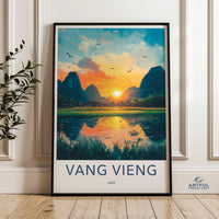 Vang Vieng Poster - Laos Wall Art