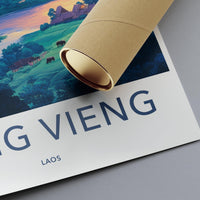 Vang Vieng Poster - Laos Wall Art