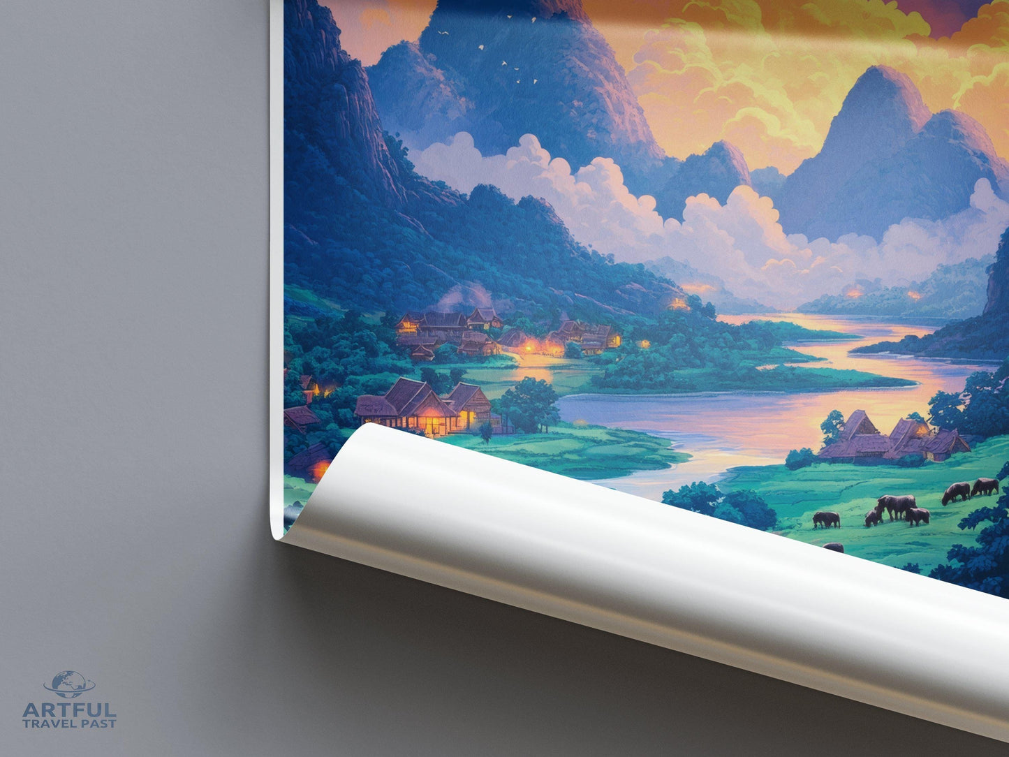 Vang Vieng Poster - Laos Wall Art