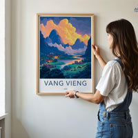 Vang Vieng Poster - Laos Wall Art