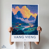 Vang Vieng Poster - Laos Wall Art