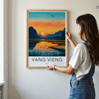 Vang Vieng Poster - Laos Wall Art