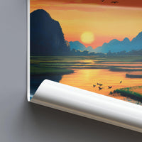 Vang Vieng Poster | Laos Wall Art | Southeast Asia Decor