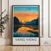 Vang Vieng Poster | Laos Wall Art | Southeast Asia Decor