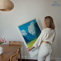 Vang Vieng Poster | Laos Wall Art | Southeast Asia Decor