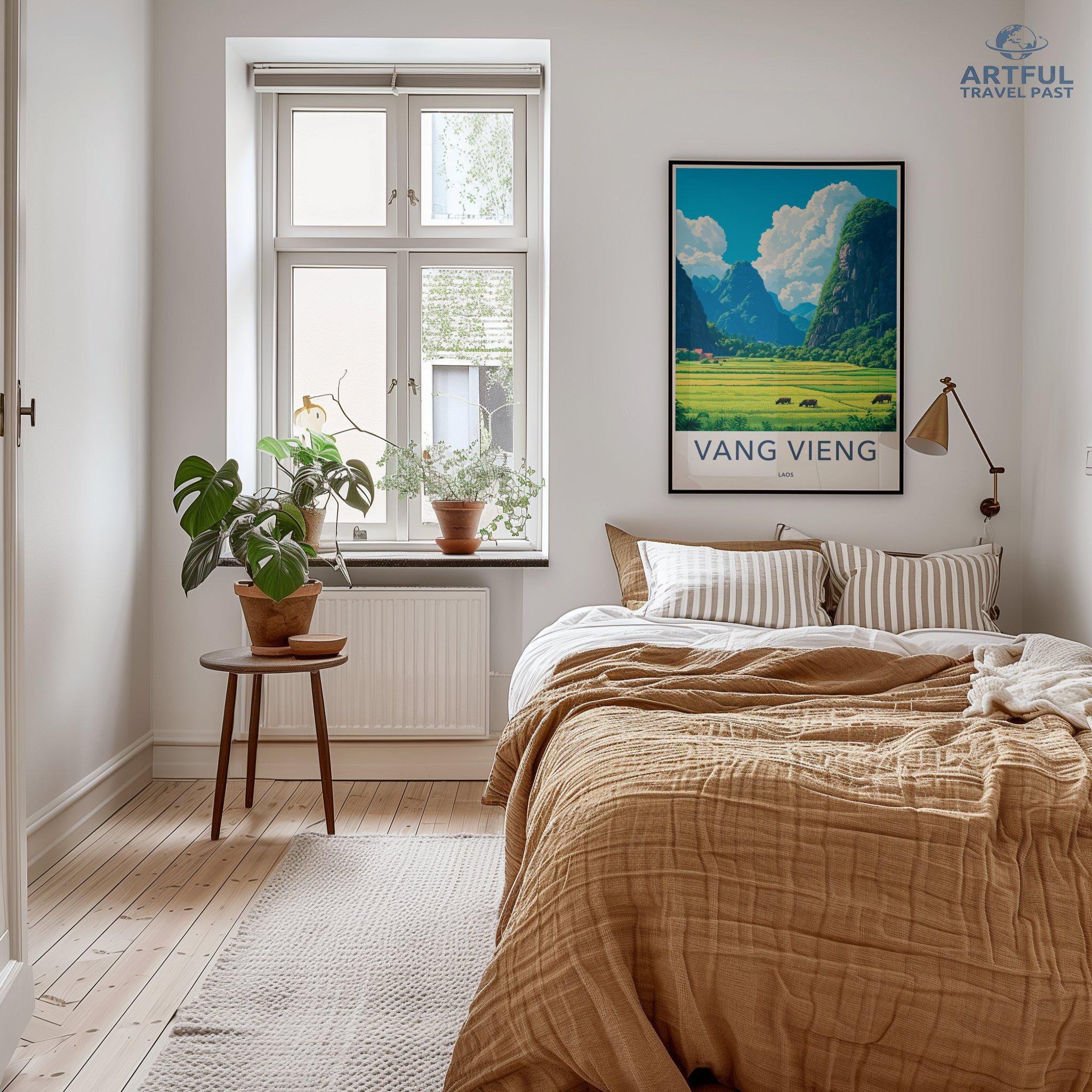 Vang Vieng Poster | Laos Wall Art | Southeast Asia Decor