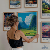 Vang Vieng Poster | Laos Wall Art | Southeast Asia Decor