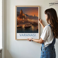 Varanasi Poster | Uttar Pradesh Wall Art | India Decor