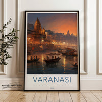 Varanasi Poster | Uttar Pradesh Wall Art | India Decor