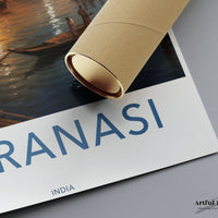 Varanasi Poster | Uttar Pradesh Wall Art | India Decor
