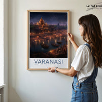 Varanasi Poster | Uttar Pradesh Wall Art | India Decor