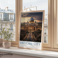 Vatican City Poster | Italy Wall Art | Italian Decor