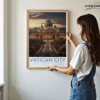 Vatican City Poster | Italy Wall Art | Italian Decor