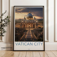 Vatican City Poster | Italy Wall Art | Italian Decor