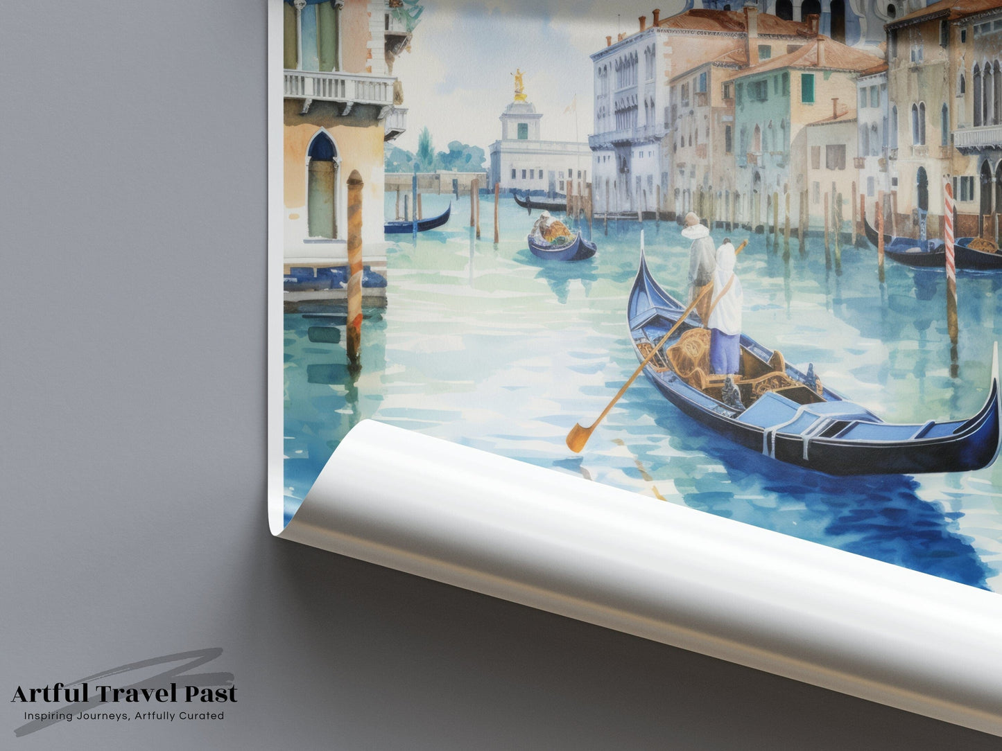 Venice Poster | Gondola Artwork | Italy Wall Art
