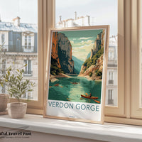 Verdon Gorge Poster | France Wall Art | Europe Decor