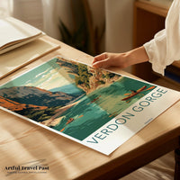 Verdon Gorge Poster | France Wall Art | Europe Decor