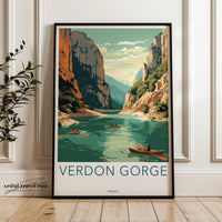 Verdon Gorge Poster | France Wall Art | Europe Decor