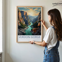 Verdon Gorge Poster | France Wall Art | Europe Decor