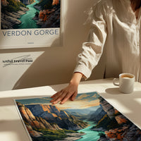 Verdon Gorge Poster | France Wall Art | Europe Decor