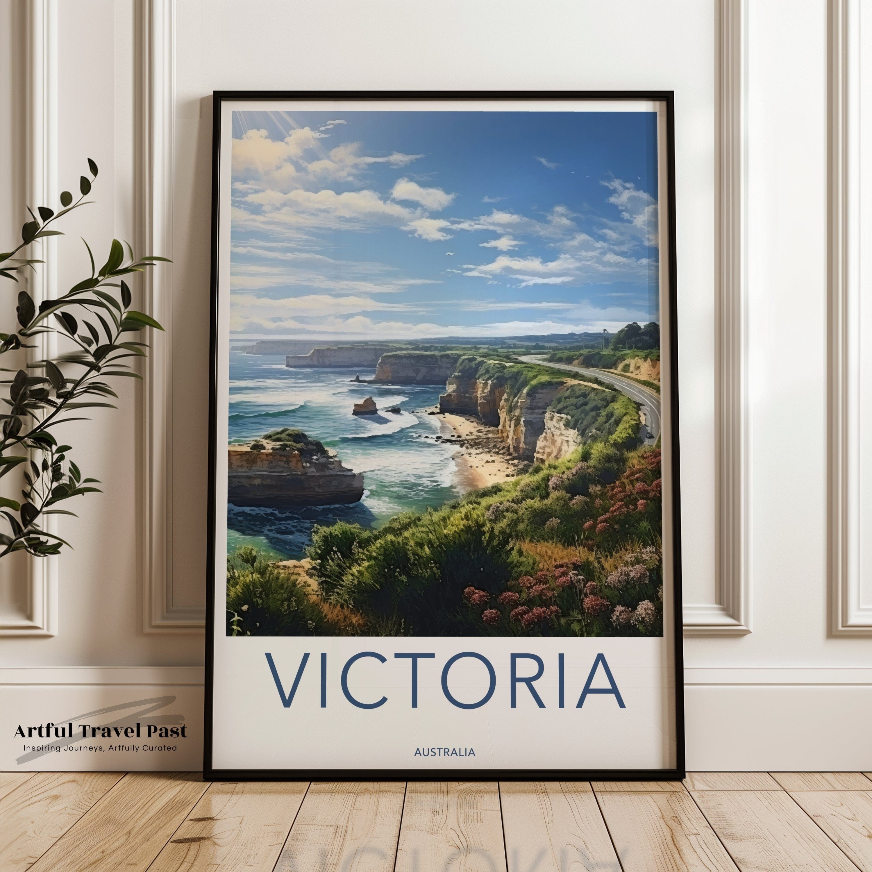 Victoria Bay Poster | Australia Wall Art | Oceania Decor