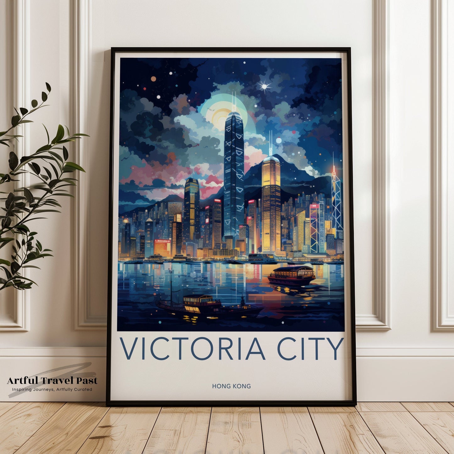 Victoria Harbor Poster | Hong Kong Wall Art