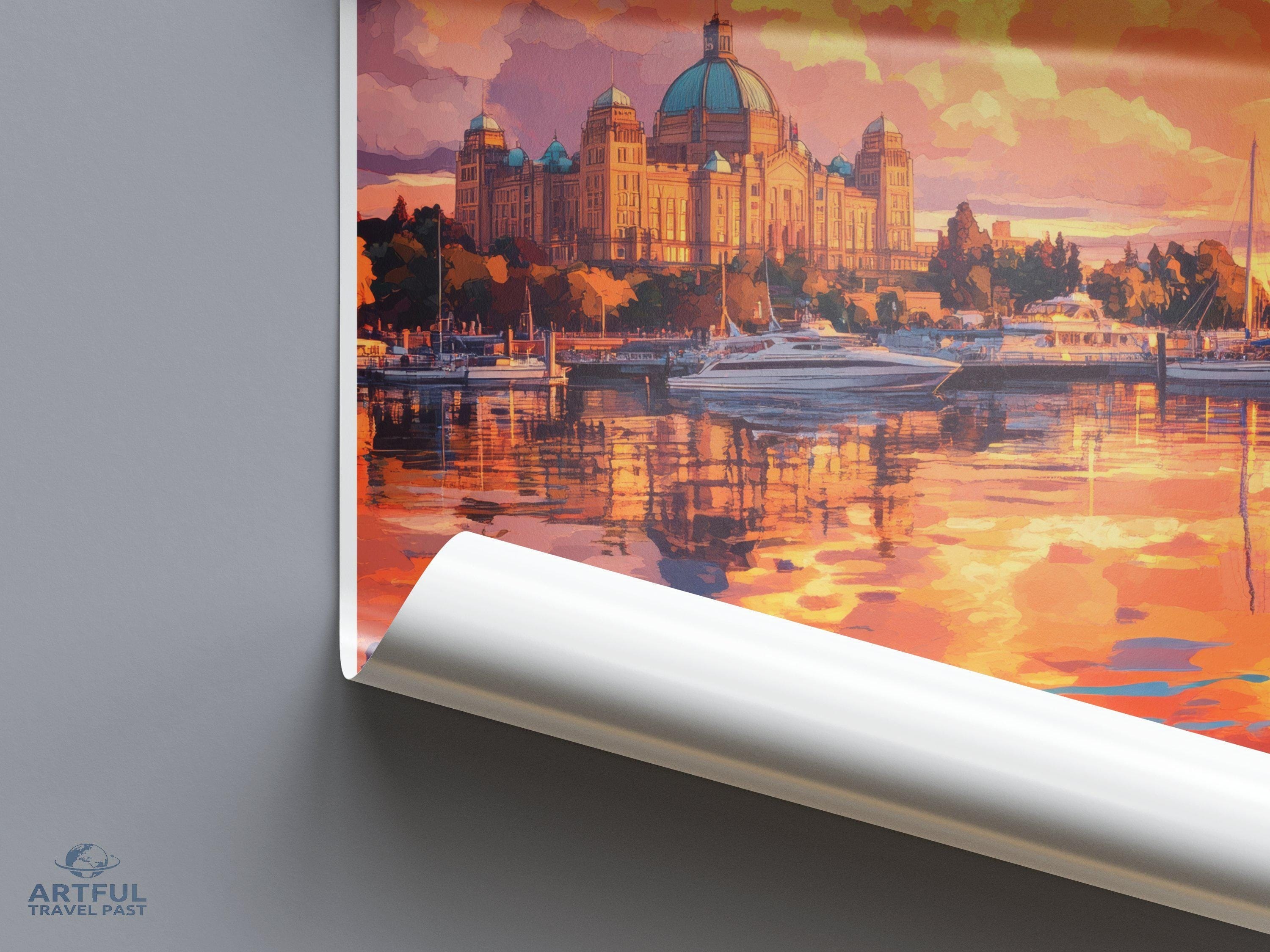 Victoria Poster | Canada Wall Art | North America Decor