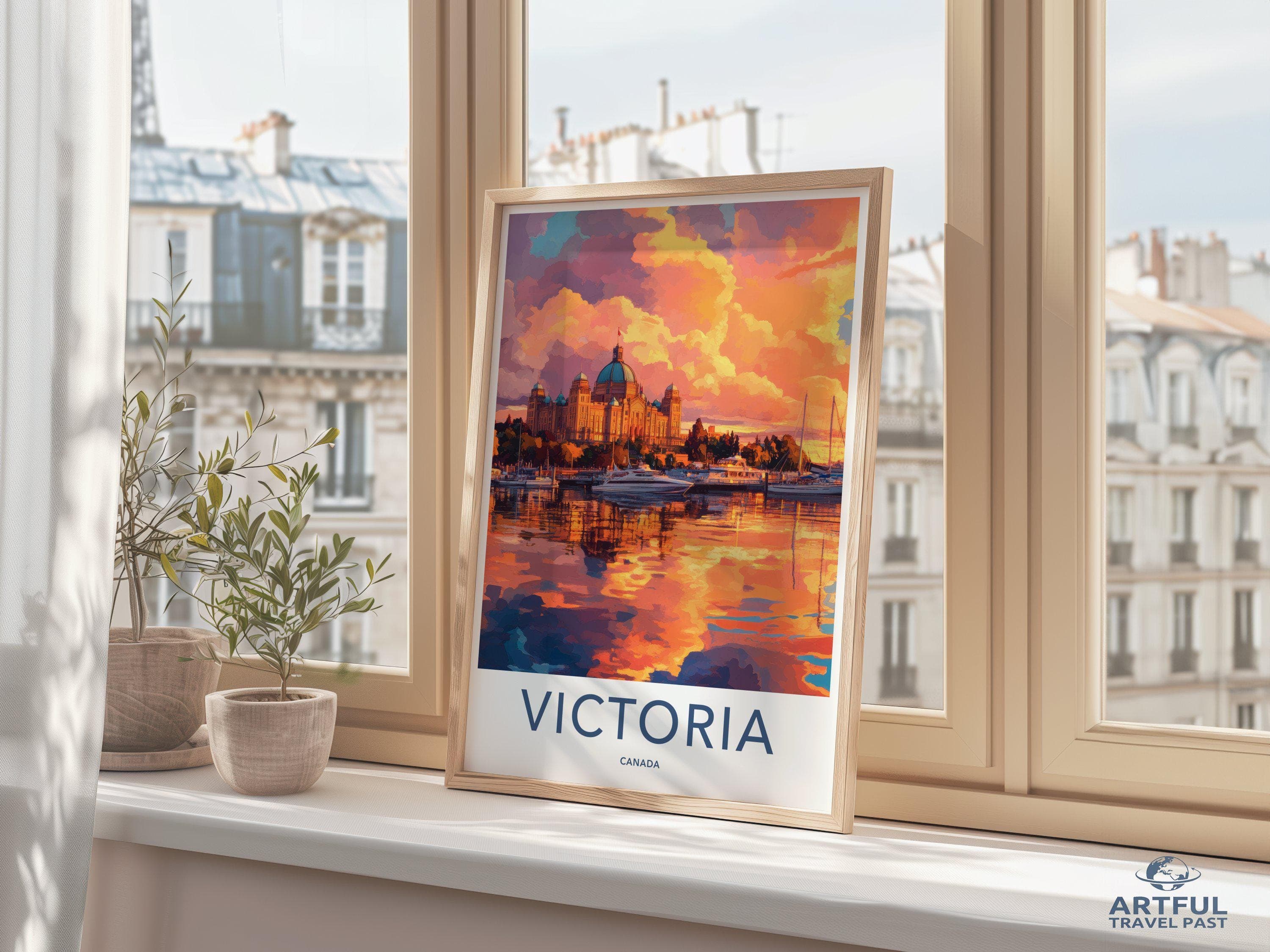 Victoria Poster | Canada Wall Art | North America Decor