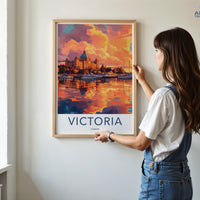 Victoria Poster | Canada Wall Art | North America Decor