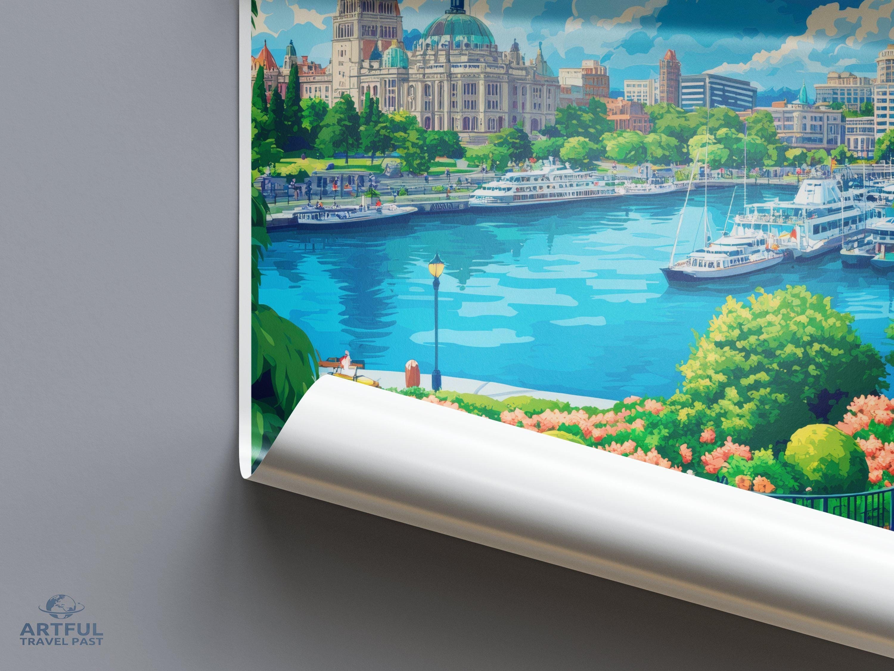 Victoria Poster | Canada Wall Art | North America Decor