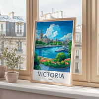 Victoria Poster | Canada Wall Art | North America Decor