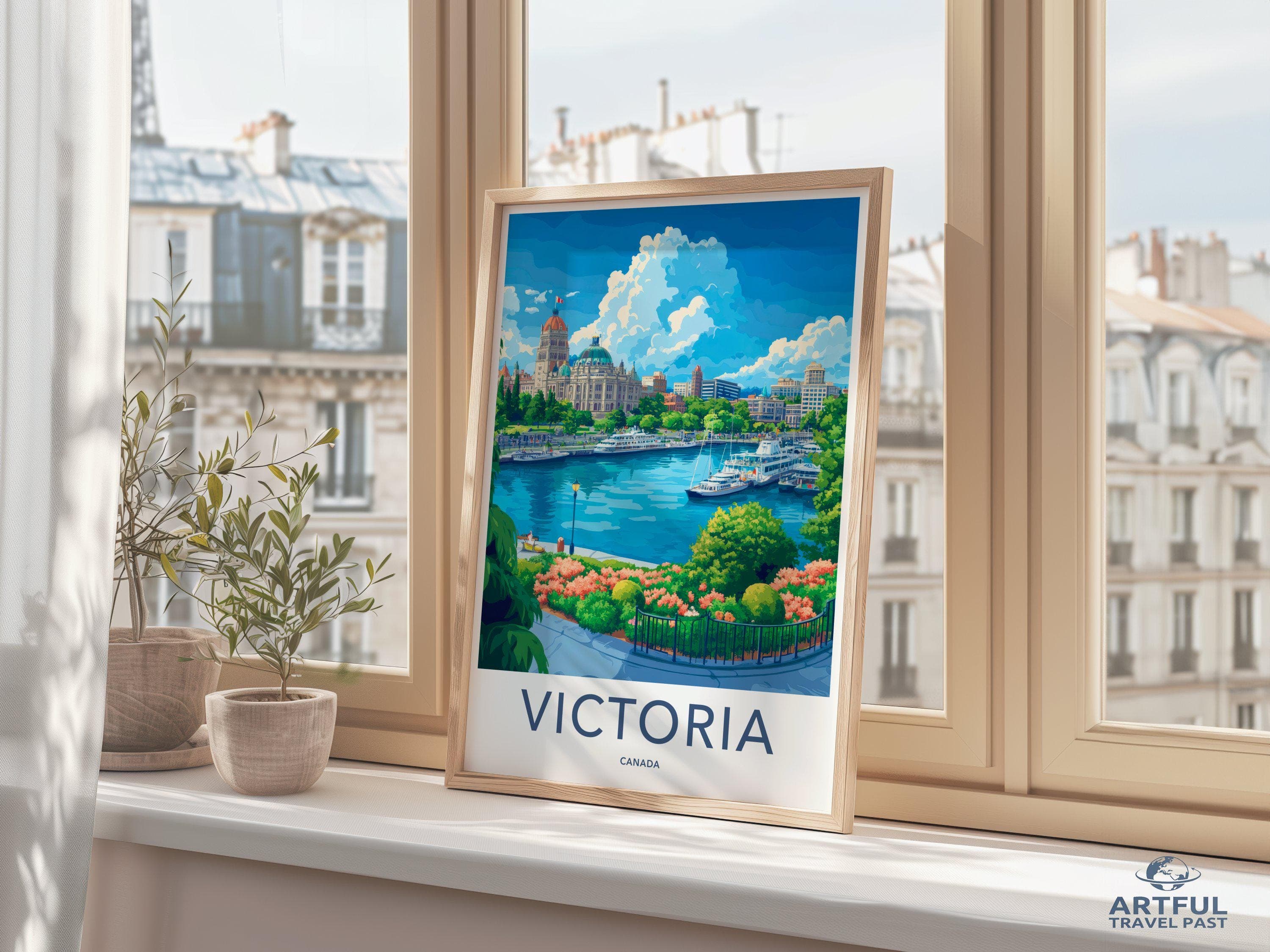 Victoria Poster | Canada Wall Art | North America Decor