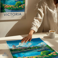 Victoria Poster | Canada Wall Art | North America Decor