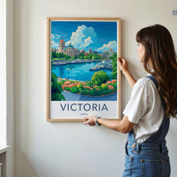 Victoria Poster | Canada Wall Art | North America Decor