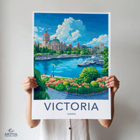 Victoria Poster | Canada Wall Art | North America Decor