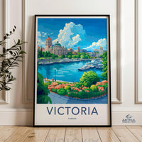 Victoria Poster | Canada Wall Art | North America Decor
