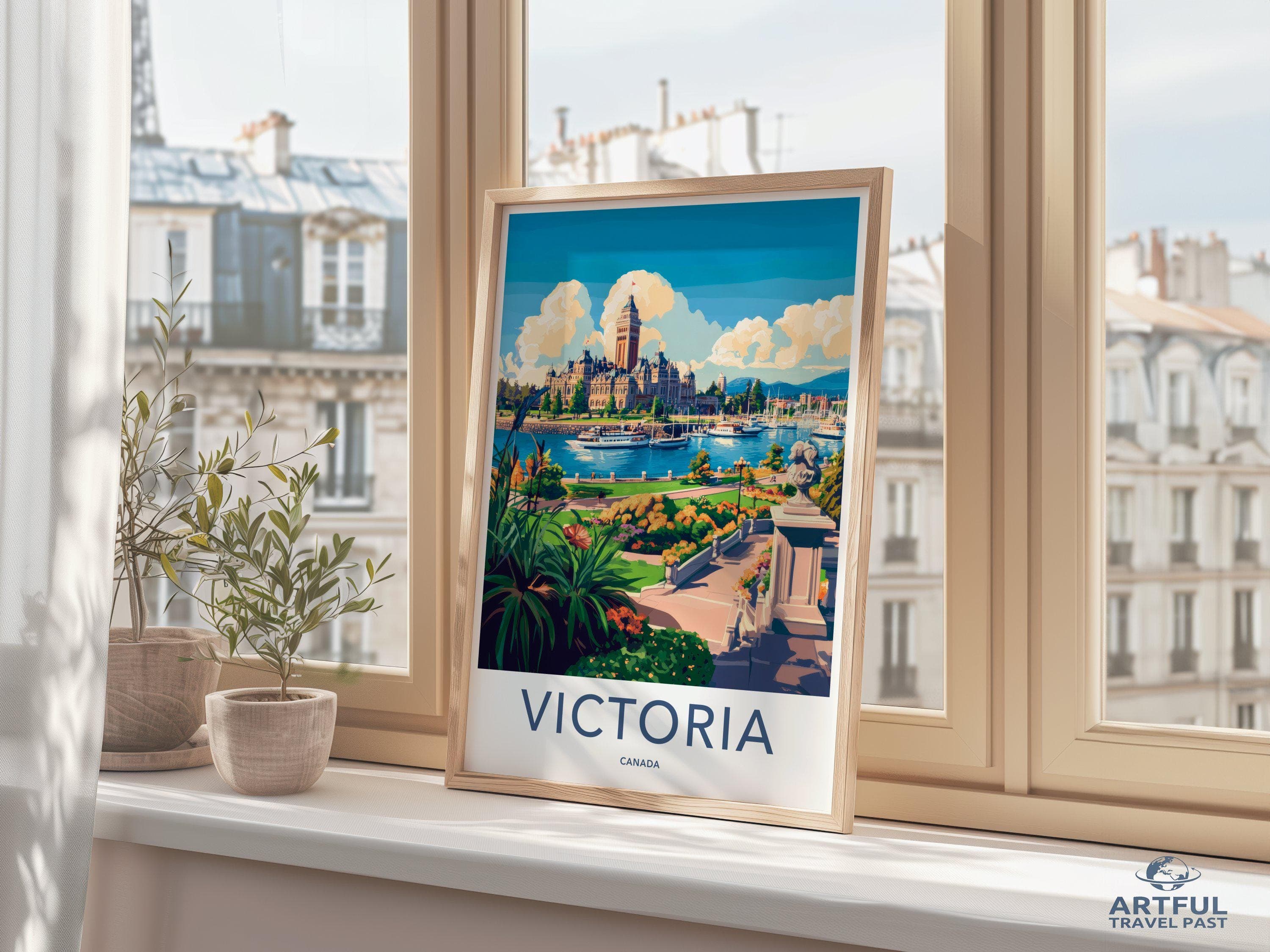 Victoria Poster | Canada Wall Art | North America Decor