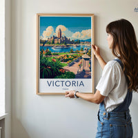 Victoria Poster | Canada Wall Art | North America Decor