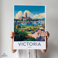 Victoria Poster | Canada Wall Art | North America Decor